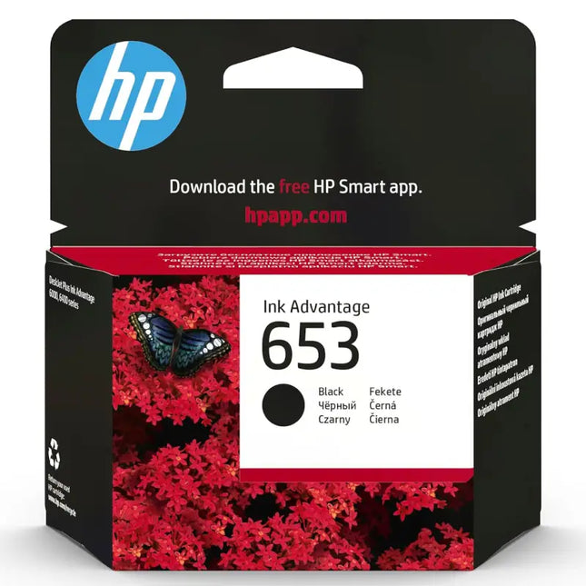 3YM75AE HP 653 Black Original Ink Advantage Cartridge