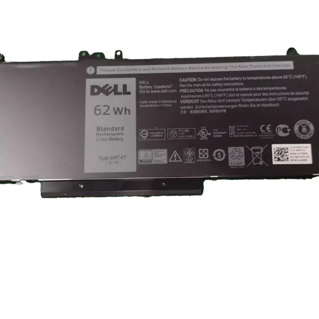 62WH 6MT4T Laptop Original Battery