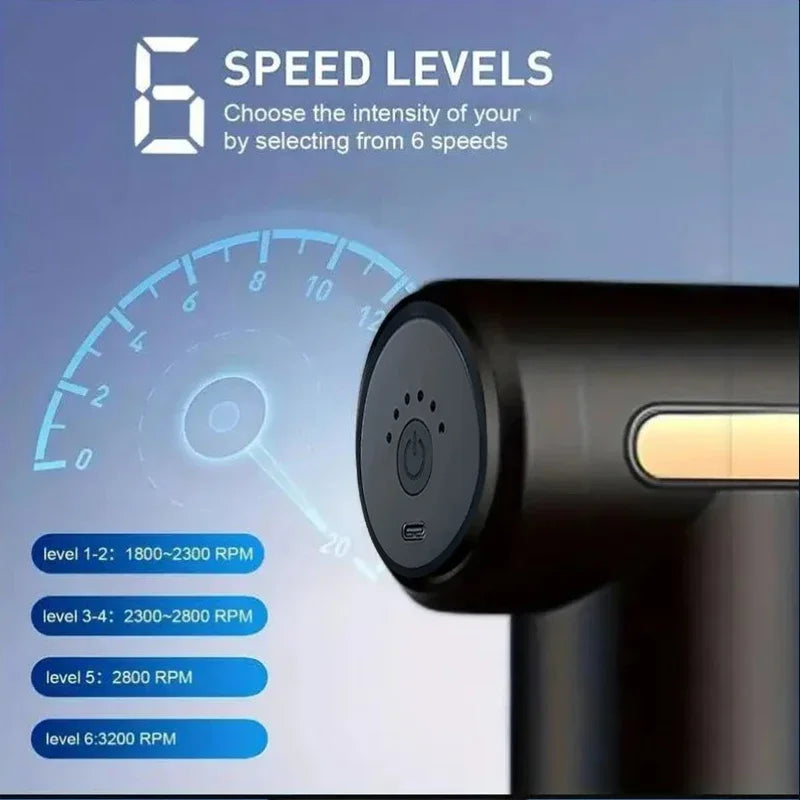 6 Speed Levels Massage Gun Muscle Relaxation