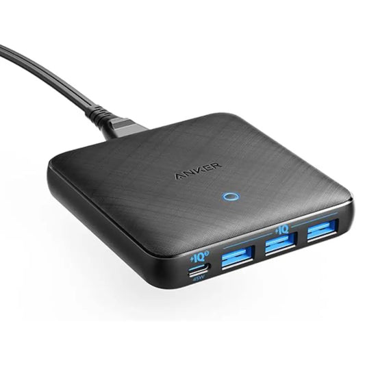 Anker 65W USB-C GaN Charger, 4-Port with 45W PD for Laptops & Phones