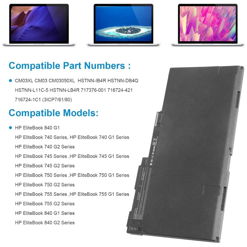 CM03XL Battery for HP EliteBook & ZBook