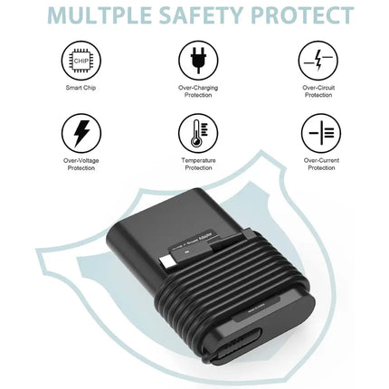 Dell 65W USB-C Power Adapter Charger for Latitude 7210