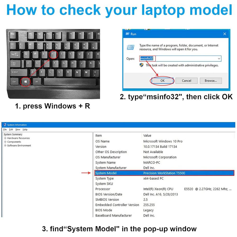 How to check laptop model