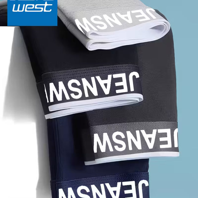 JEANSWEST Men’s Solid Color Cotton Boxer Briefs – Simple & Stylish