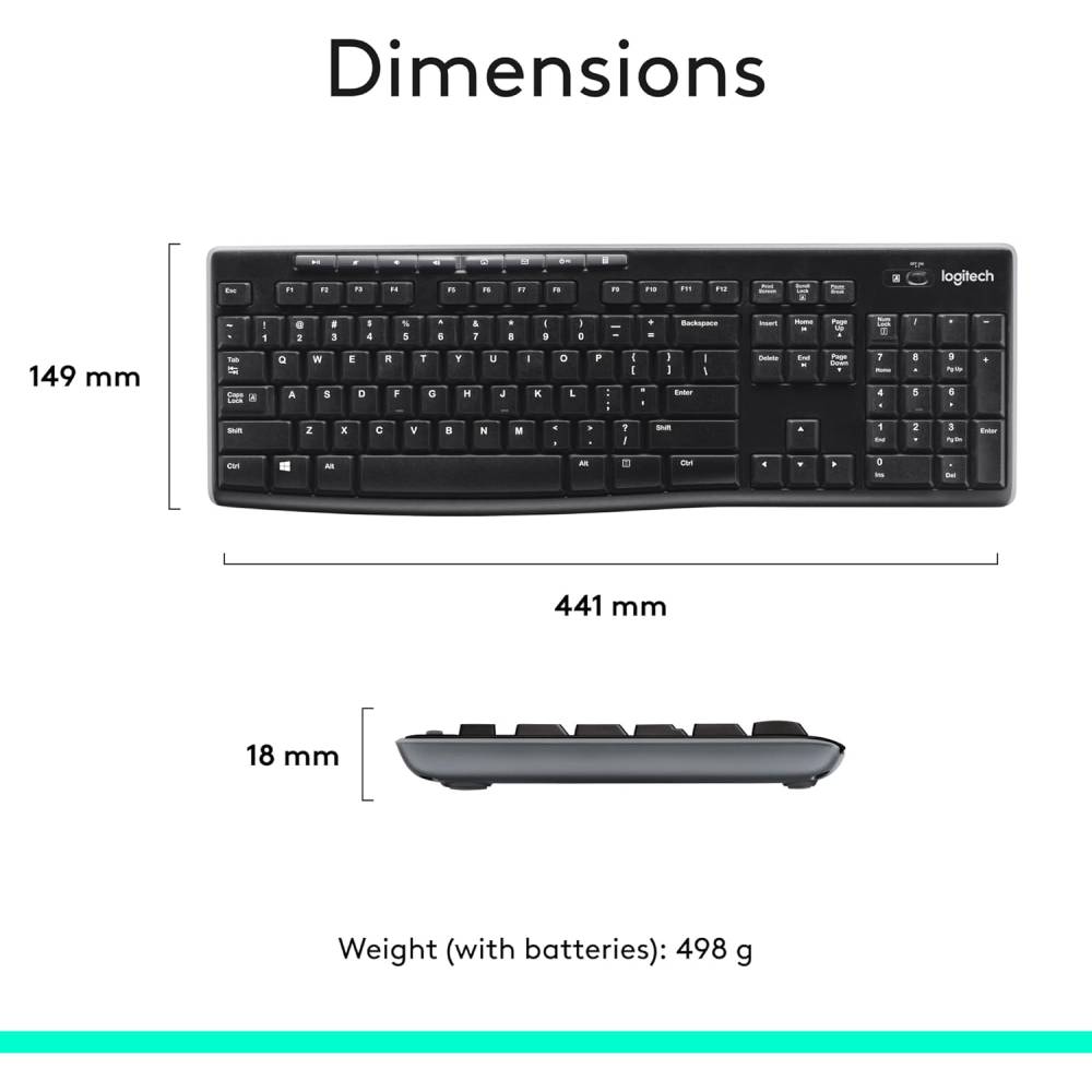 Logitech Mk270 Wireless Keyboard And Mouse Combo