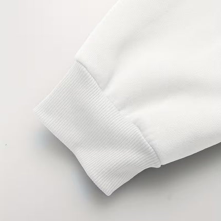 Hooded Sweatshirt - Oversized Round Neck Pullover with MILANO ITALY Text