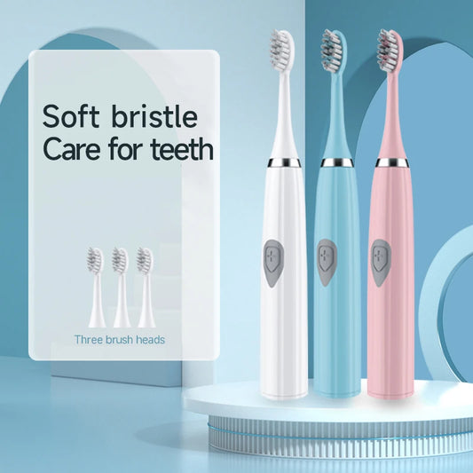 Electric Toothbrush for Adults Soft DuPont Bristle Portable Battery Endurance IPX6 Waterproof Intelligent Effective Oral Care 