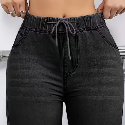 Women’s High-Waisted Skinny Jeans – Stretch, Tapered Leg, All-Season