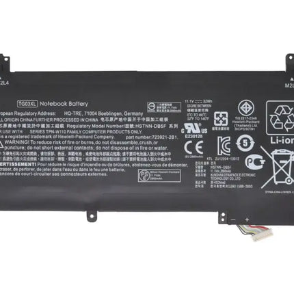 TG03XL 11.1V 32WH Battery for HP Split X2 13-F 13-G Series Laptop