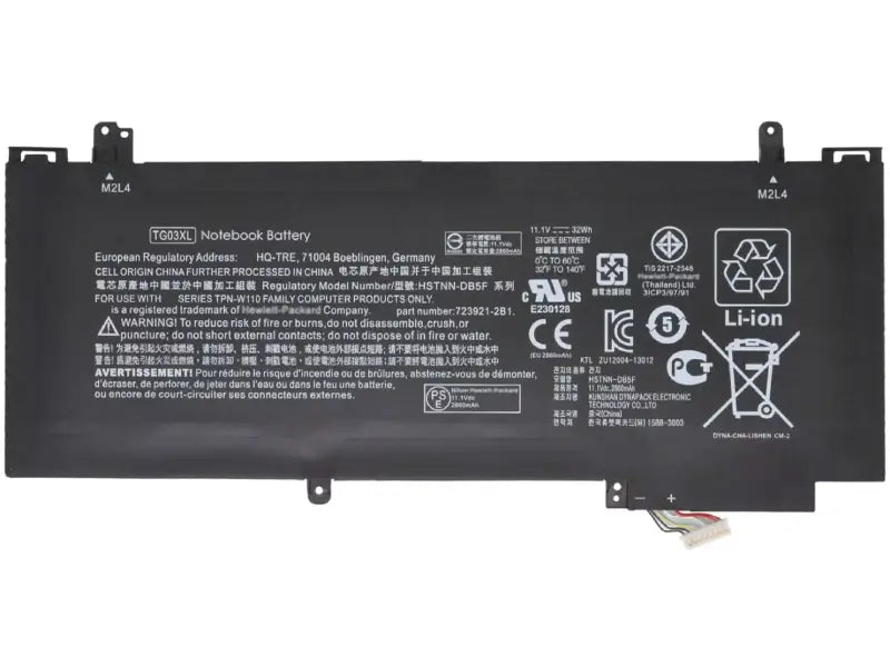 TG03XL 11.1V 32WH Battery for HP Split X2 13-F 13-G Series Laptop