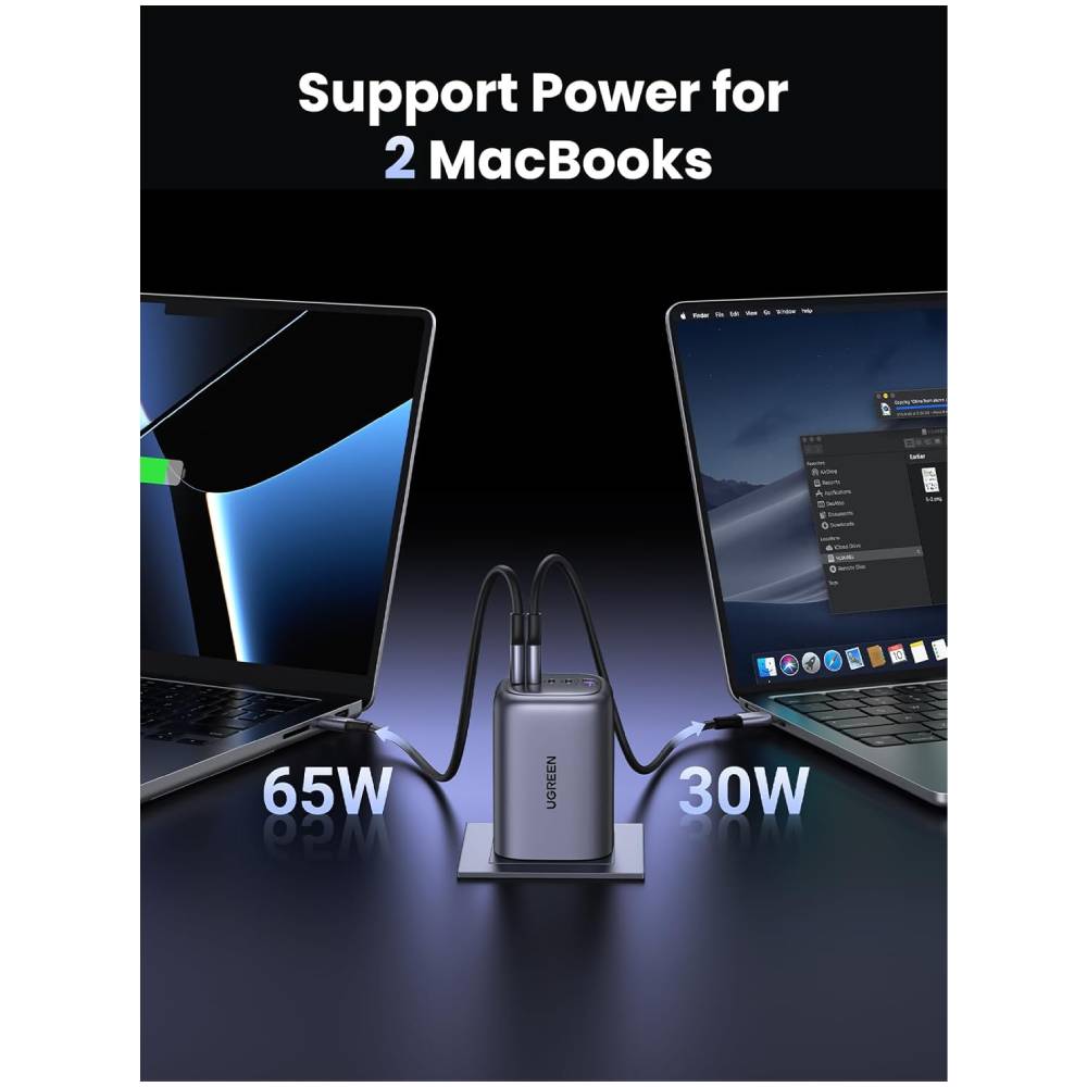 UGREEN 100W 5-Port GaN USB-C Charger for MacBook, iPhone, Galaxy