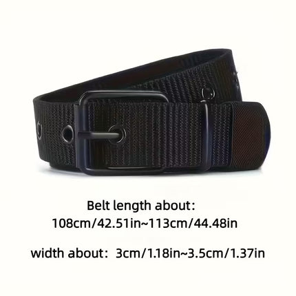 Unisex Breathable Nylon Belt with Pin Buckle – Adjustable & Durable