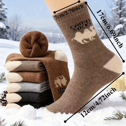 1 Pair Unisex Thermal Winter Stylish Socks – Warm, Cozy, Cold Weather Gear