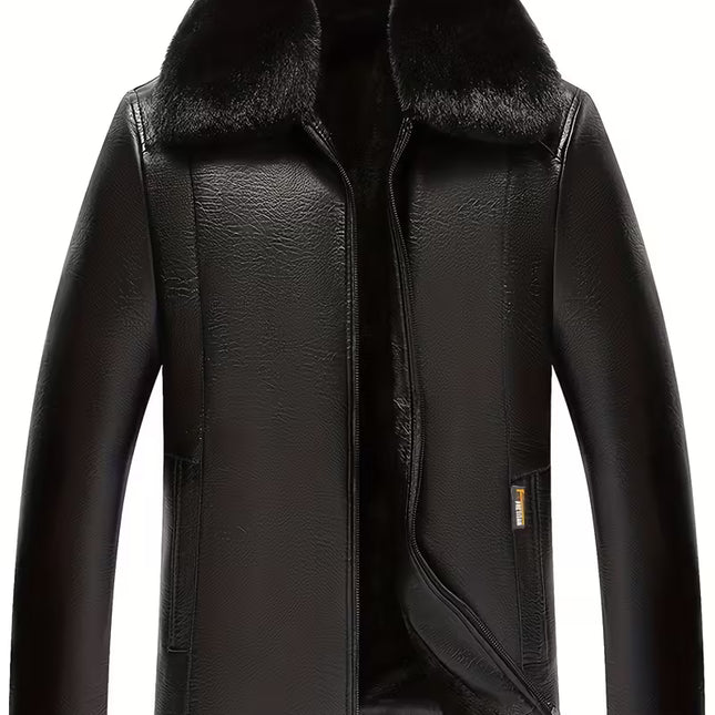 Men’s Casual Fleece Jacket with Zipper – Regular Fit, Soft Lining